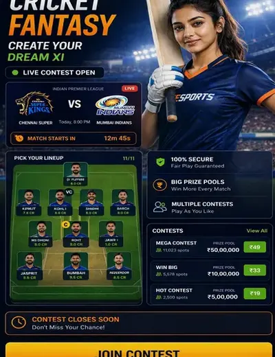 Jaihoarcadeguru (jaiho arcadeguru) fantasy cricket & matchday visual 3